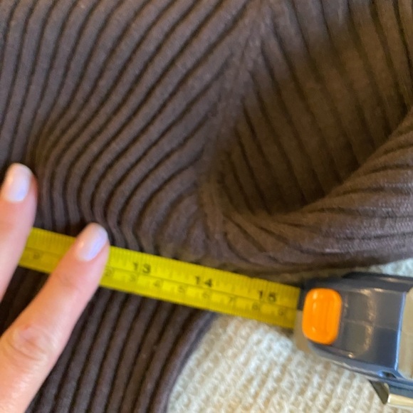 Jarbo Women’s Merino Wool Sweater Ribbed Knit in Brown Size M Minimalist Crew - Picture 4 of 7